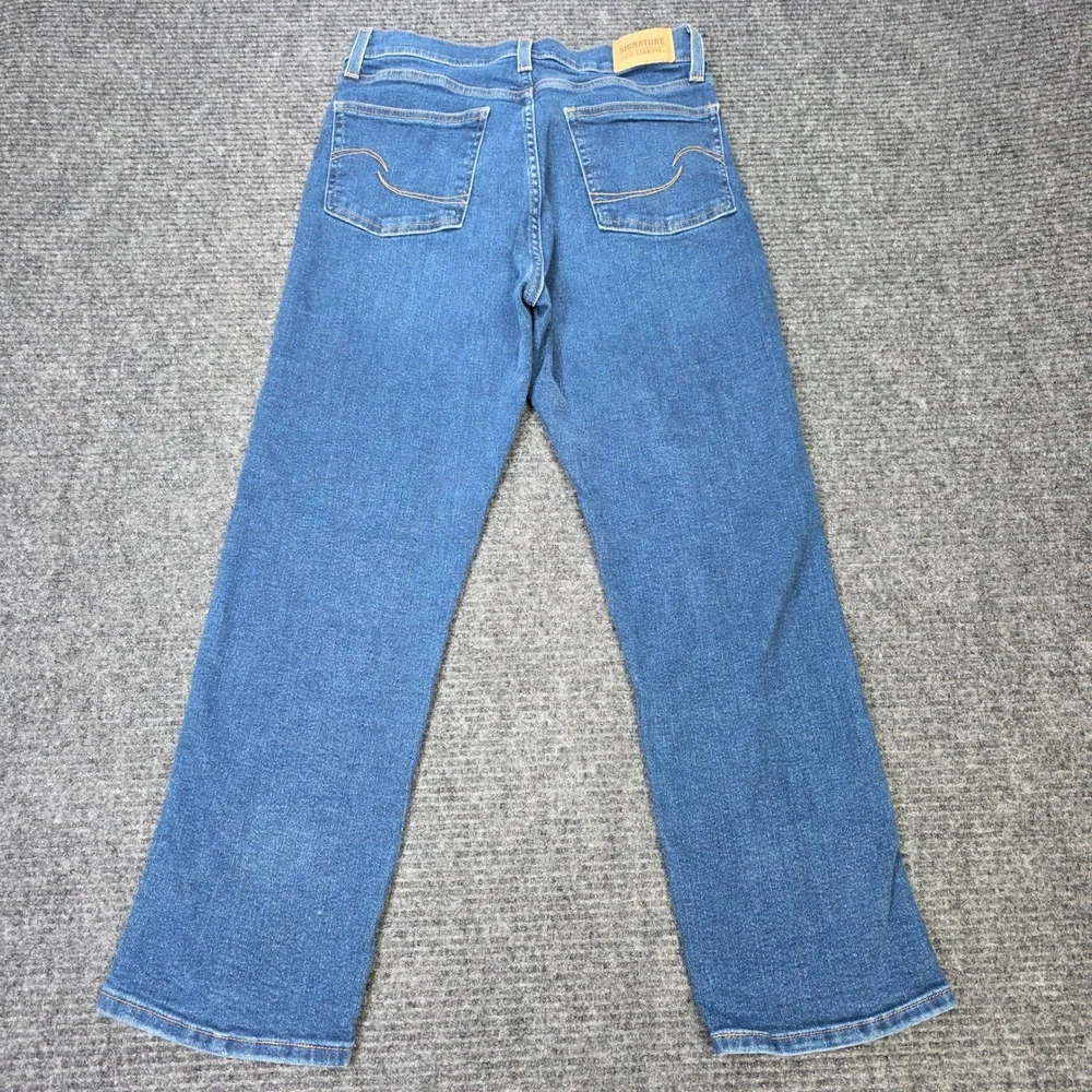 Signature by Levi Strauss Heritage High Rise Straight Jeans Women's 8 29 Blue